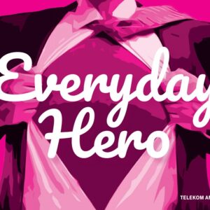 Postkarte Everyday Hero (Alltagsheld/Runde Schrift) ENGLISCH